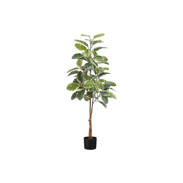 Black Green 52-Inch Indoor Floor Potted Real Touch Decorative Artificial Plant, image 1